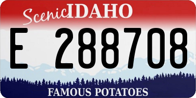 ID license plate E288708
