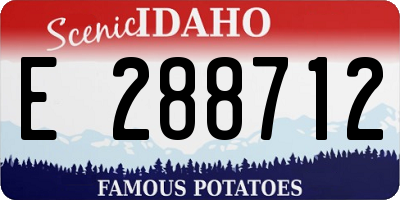 ID license plate E288712