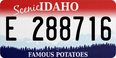 ID license plate E288716