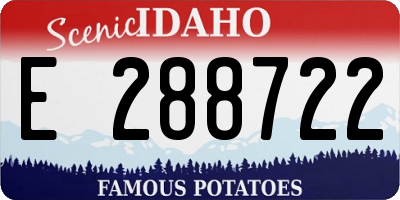 ID license plate E288722