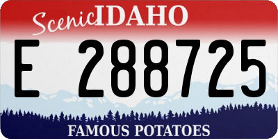 ID license plate E288725
