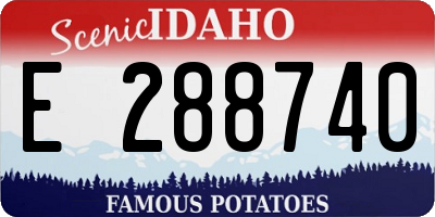ID license plate E288740