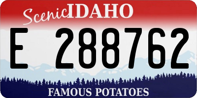 ID license plate E288762