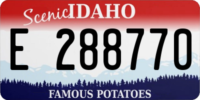 ID license plate E288770