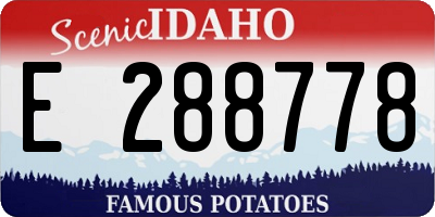 ID license plate E288778