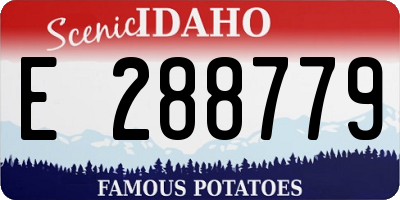 ID license plate E288779