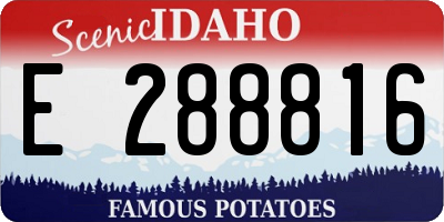 ID license plate E288816