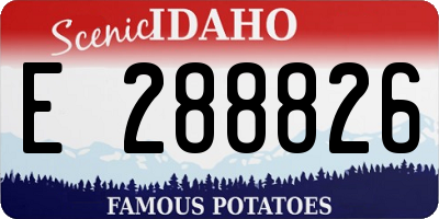 ID license plate E288826