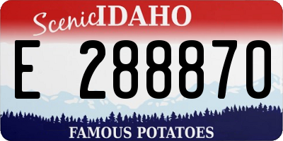 ID license plate E288870