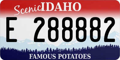 ID license plate E288882