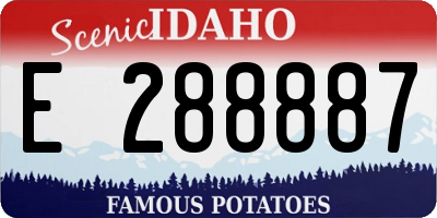 ID license plate E288887