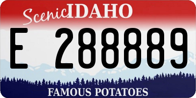 ID license plate E288889