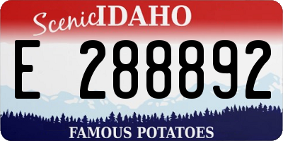 ID license plate E288892