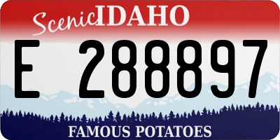 ID license plate E288897