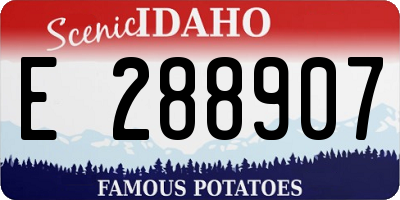 ID license plate E288907