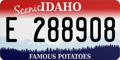 ID license plate E288908