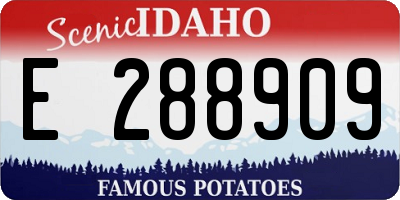 ID license plate E288909