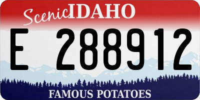 ID license plate E288912