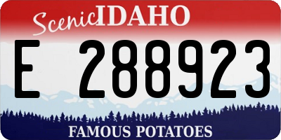 ID license plate E288923