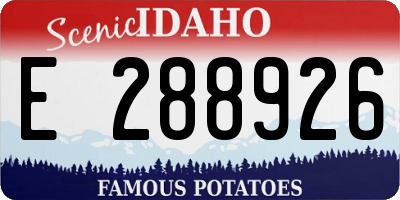 ID license plate E288926