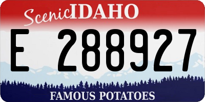 ID license plate E288927