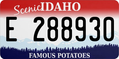 ID license plate E288930