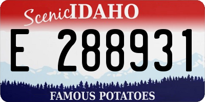 ID license plate E288931