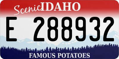 ID license plate E288932