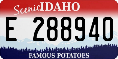 ID license plate E288940