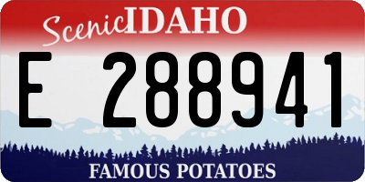 ID license plate E288941