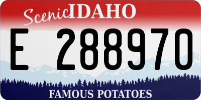 ID license plate E288970