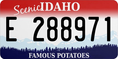 ID license plate E288971