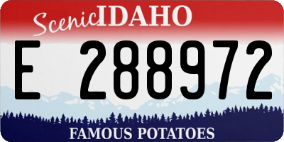 ID license plate E288972