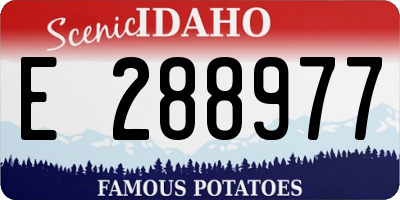 ID license plate E288977