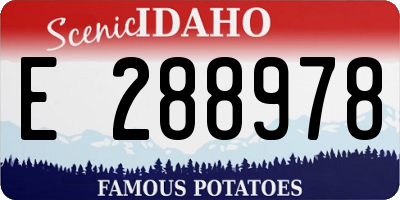 ID license plate E288978