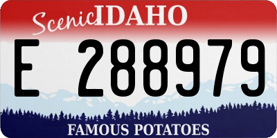 ID license plate E288979