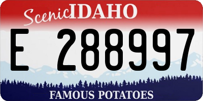 ID license plate E288997