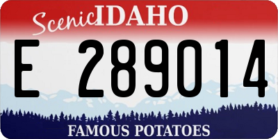 ID license plate E289014