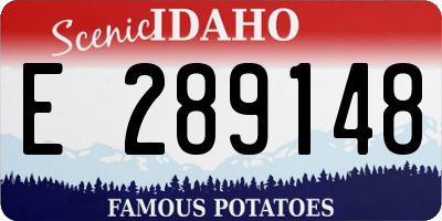 ID license plate E289148