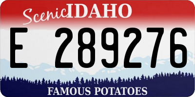 ID license plate E289276