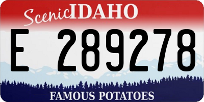 ID license plate E289278