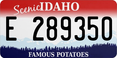 ID license plate E289350