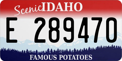 ID license plate E289470