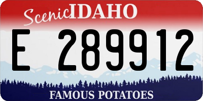 ID license plate E289912