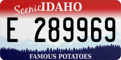 ID license plate E289969