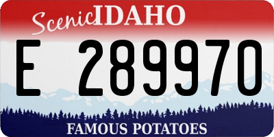 ID license plate E289970