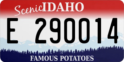 ID license plate E290014