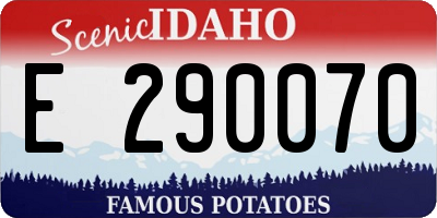ID license plate E290070