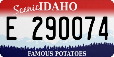 ID license plate E290074