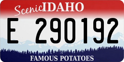 ID license plate E290192